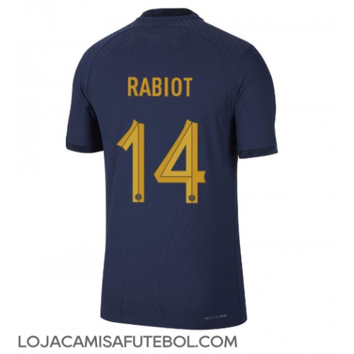 Camisa de Futebol França Adrien Rabiot #14 Equipamento Principal Mundo 2022 Manga Curta
